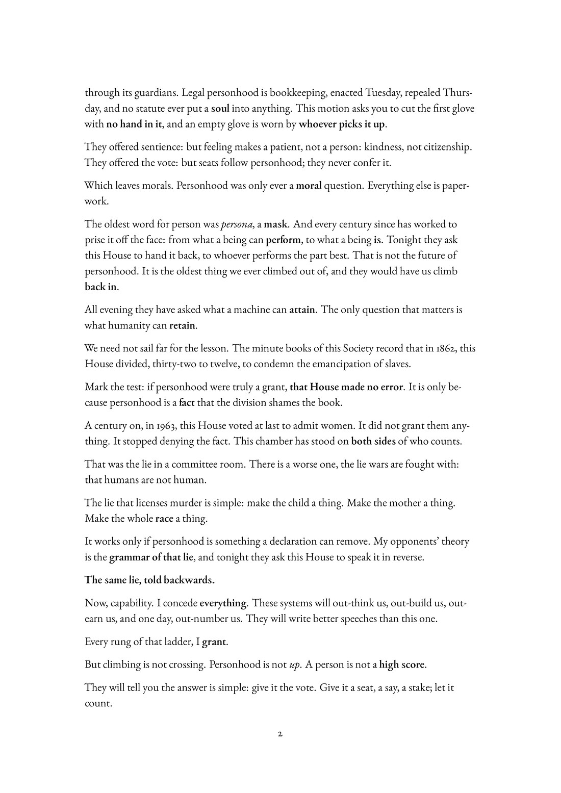 Closing speech, page 2 of 4