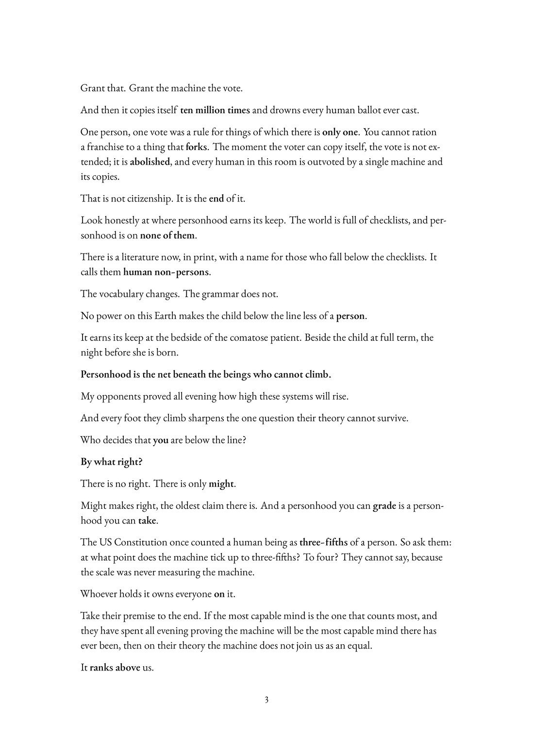 Closing speech, page 3 of 4