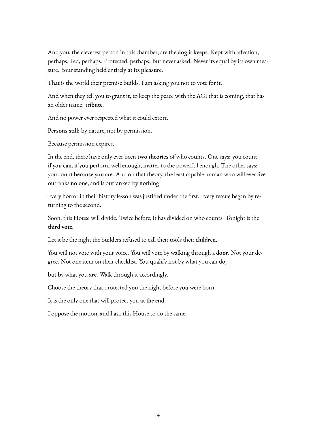 Closing speech, page 4 of 4